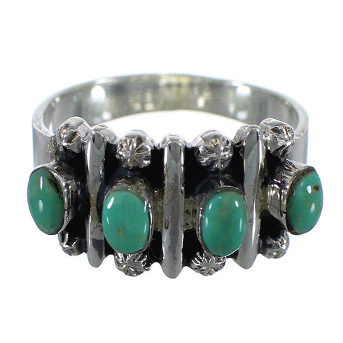 Turquoise Authentic Sterling Silver Ring Size 6-3/4 RX60612